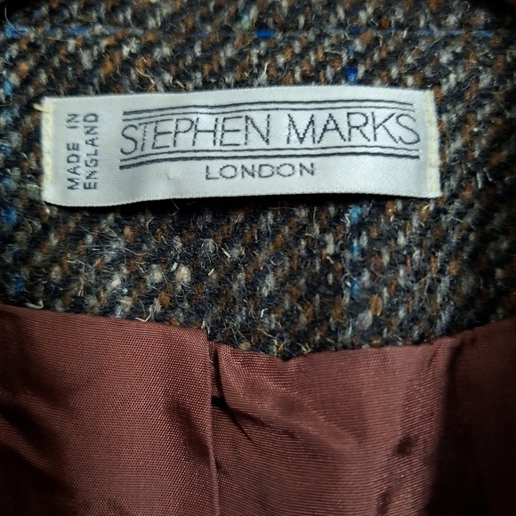 Imported Vintage Couture Stephen Marks Retro Wool Plaid Coat & Midi Pencil Skirt - Picture 2 of 10